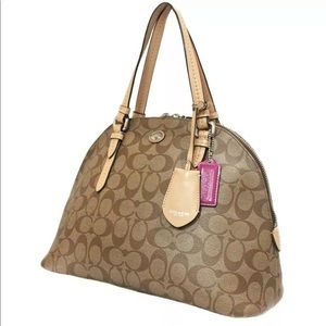 Coach Peyton Signature Cora Domed Handbag
